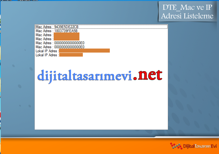 c form uygulamalari ip ve mac adresi bulma dijital tasarim evi yazilim tasarim proje