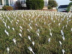 forking a lawn