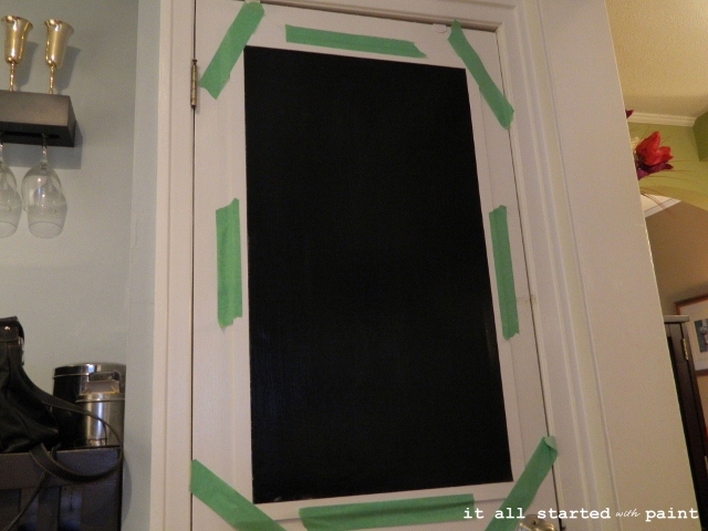 Chalkboard Door: How to paint a baby safe chalkboard door (inside
