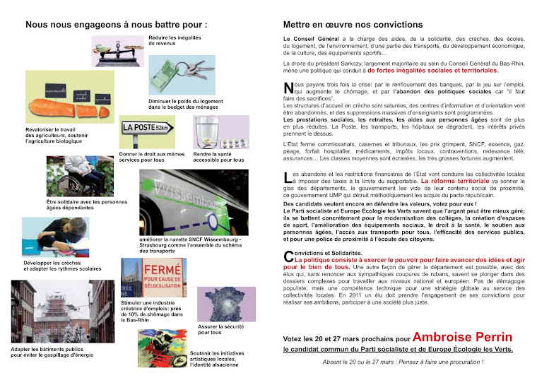 Nos convictions : 1er tract, un programme !