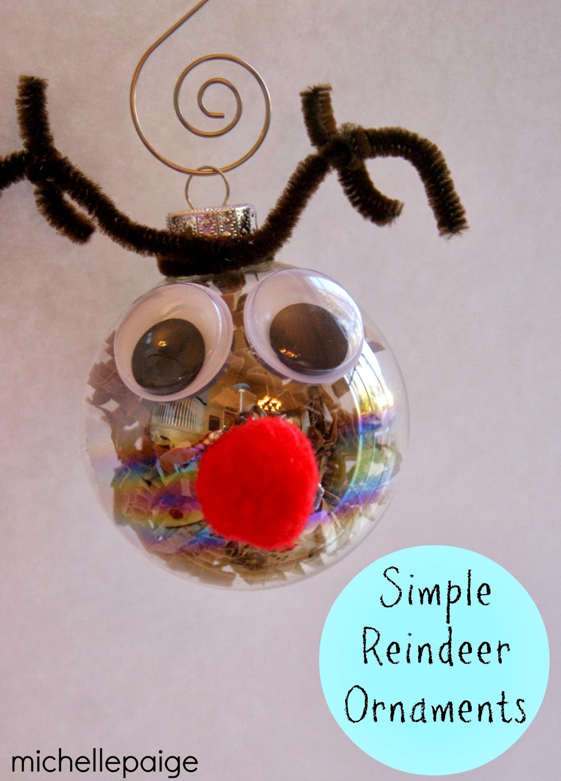 michelle paige blogs Glass Ball Reindeer Ornaments