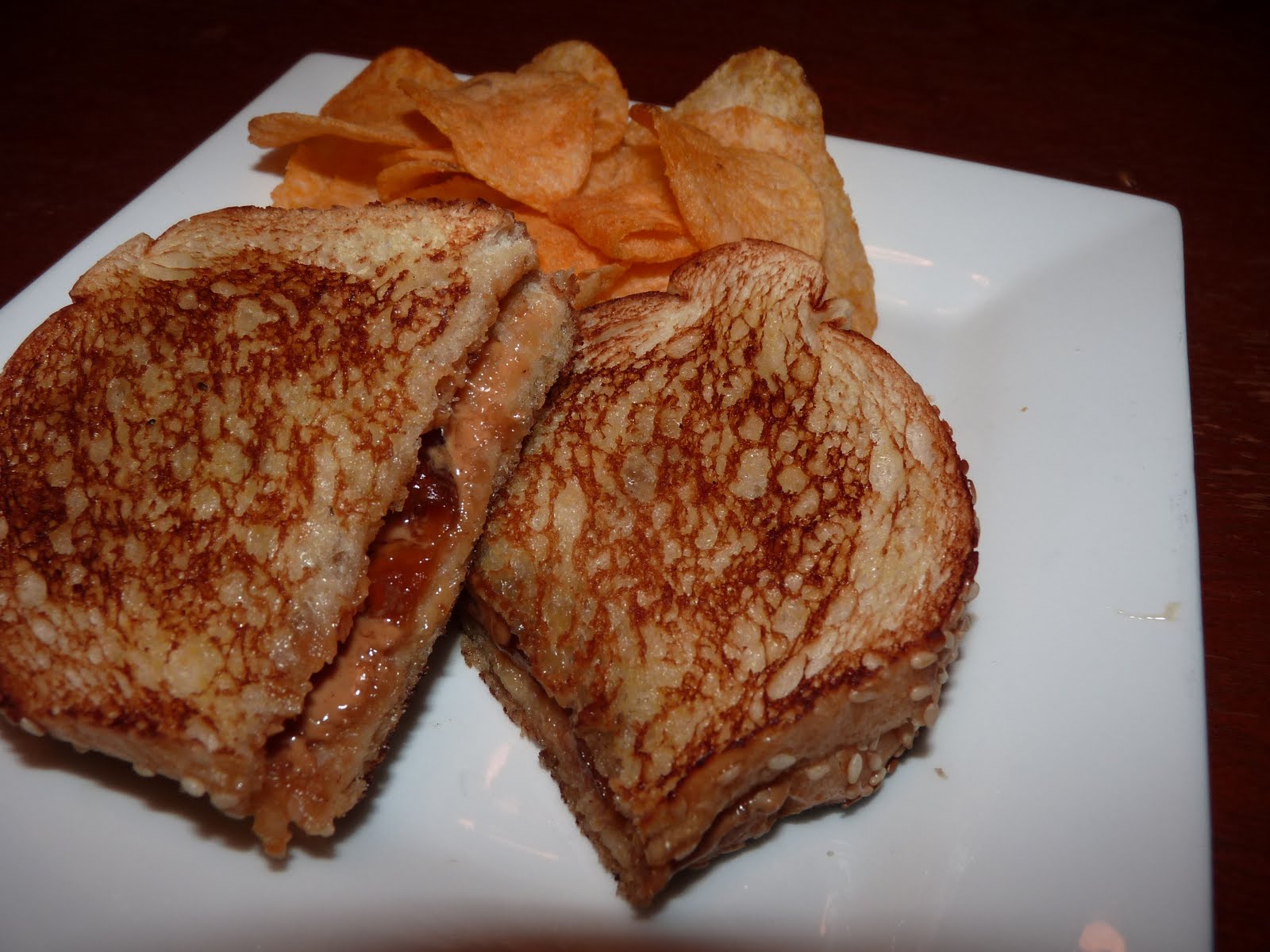 Grilled Peanut Butter and Jelly Sandwich Sweet T Makes Three