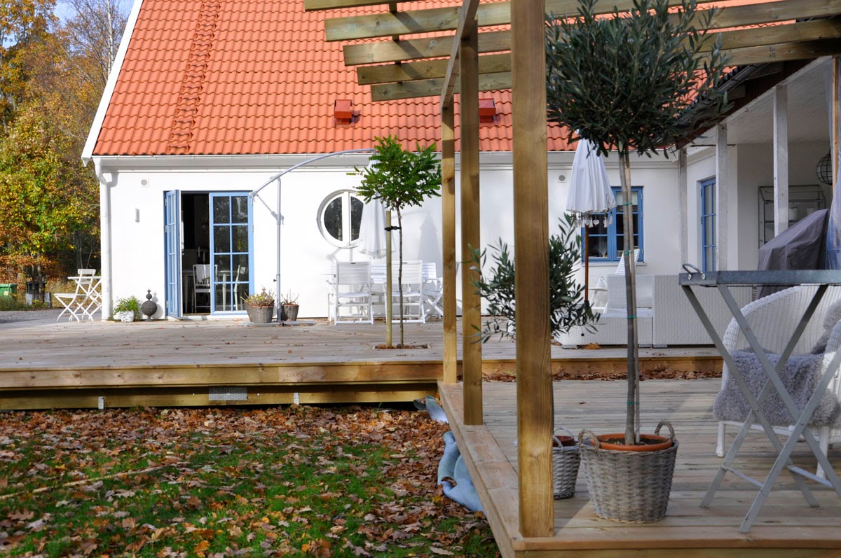 Husprojekt drömhus: projekt pergola påbörjad