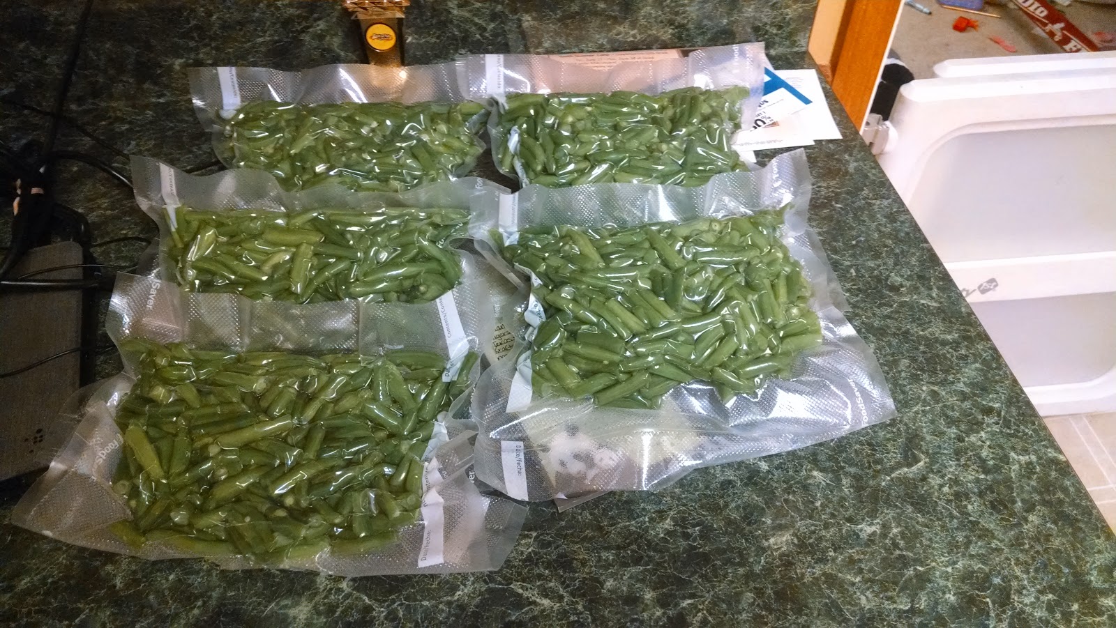 The Corray's Home Packing Green Beans