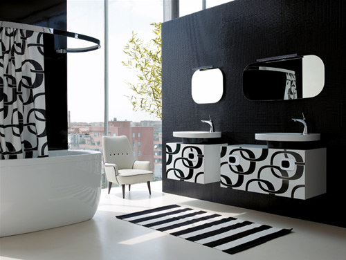 Baños modernos de color blanco y negro | Ideas para decorar, diseñar y