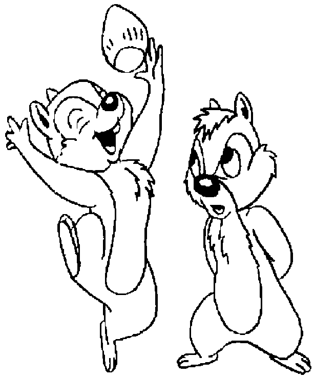 Chip and Dale Coloring Pages Disney Coloring Pages