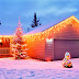 Fondo de Pantalla Navidad casa con garaje llena de nieve