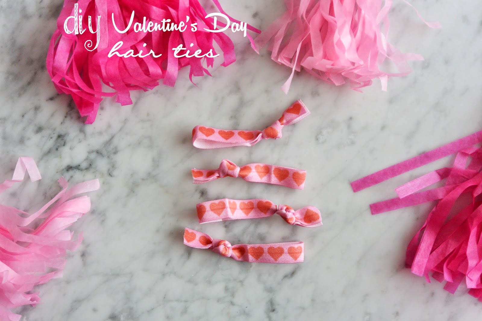 Life with a Dash of Whimsy DIY Valentine's Day Hair Ties