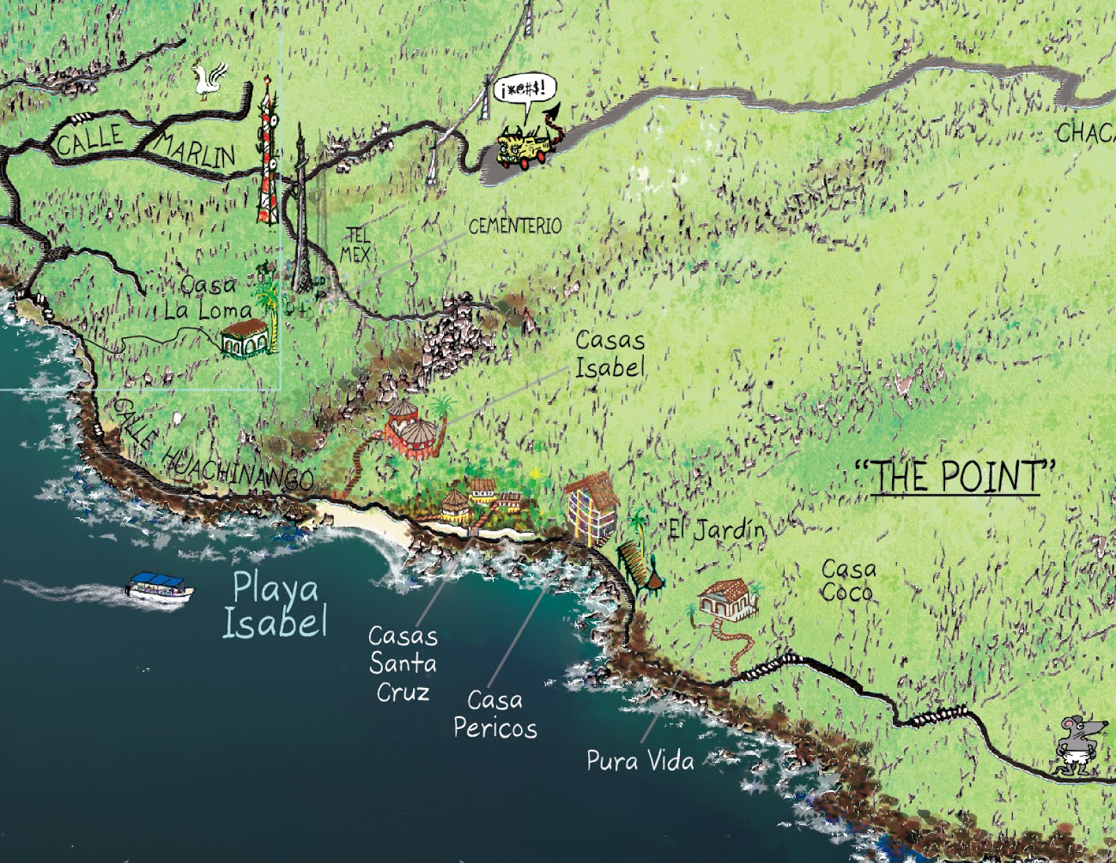 Mapa Jeff Cartography Yelapa Walking Map 2018