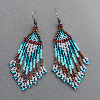 серьги из бисера