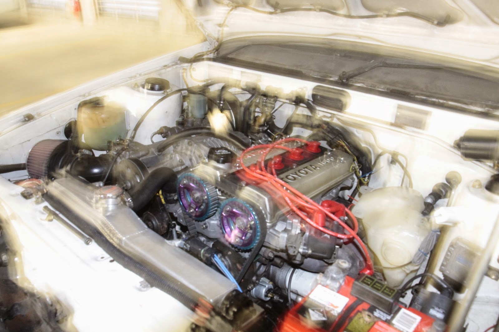 AE86 Sprinter Engine Setup 4AGE with HKS supercharger kit for AE86