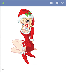 Naughty Mrs Claus Emoticon for Facebook