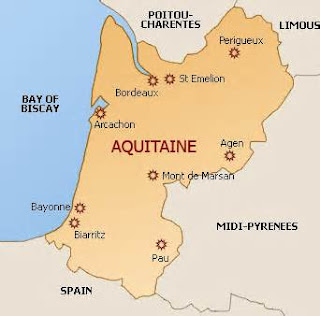 Carte de la Région Aquitaine