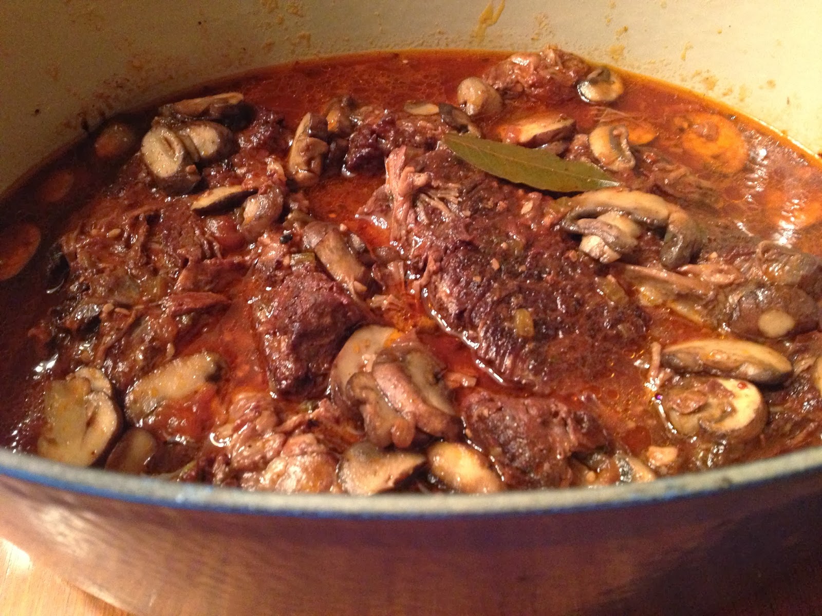 Food Impressions Red Wine Braised Beef in My Le Creuset