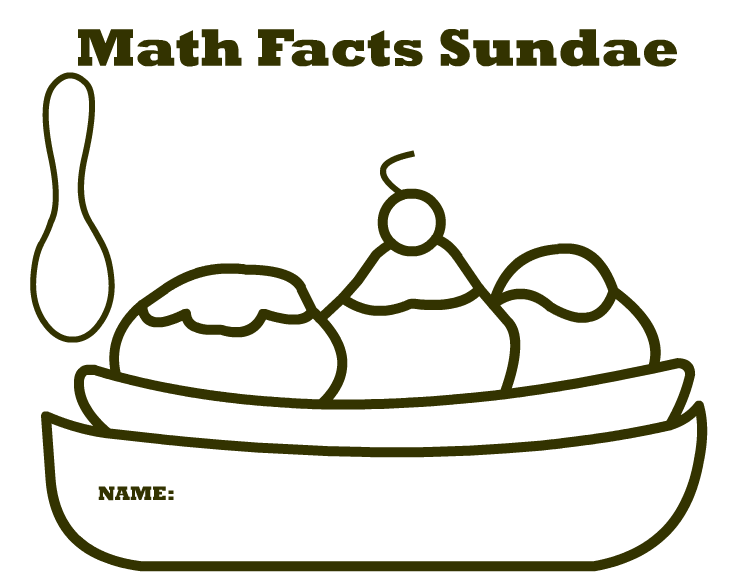 Meeting the Educational Demands of STEM: Math Facts Sundae Printable