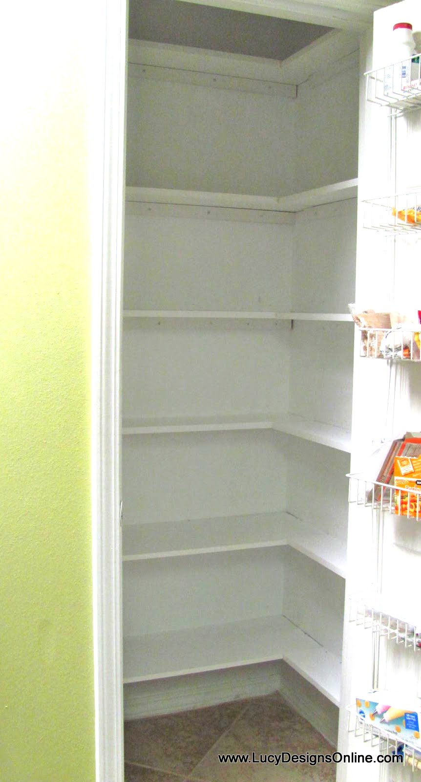 Lucy Designs Kitchen Pantry Makeover Diy Installing Wood Wrap