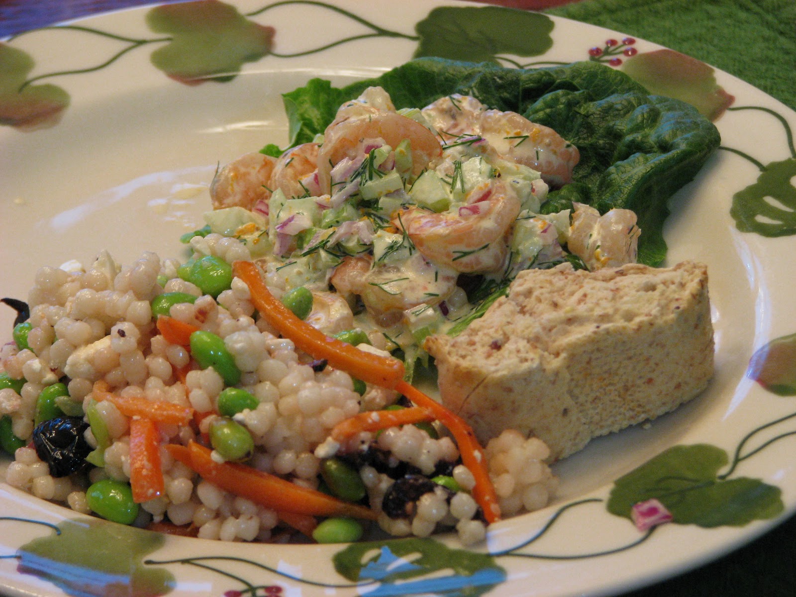 TheFultonGirls Shrimp and Dill Salad w/Israeli Couscous Salad