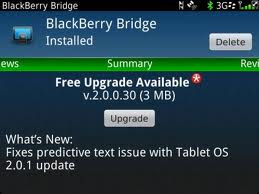 BlackBerry Bridge Update App to v2.0.0.30