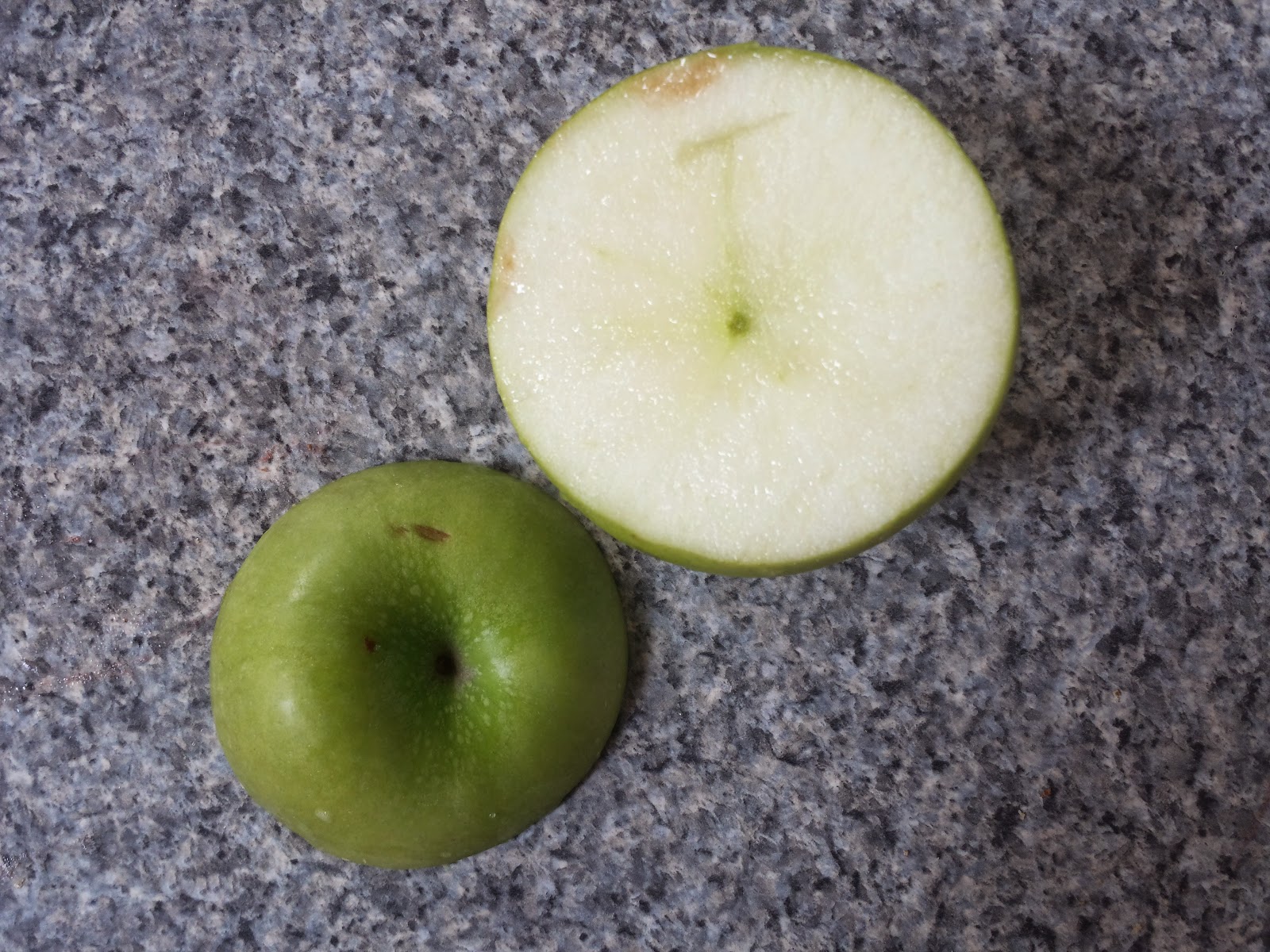 slice the top of the apple off