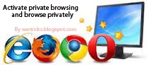 Activating private browsing on all browsers
