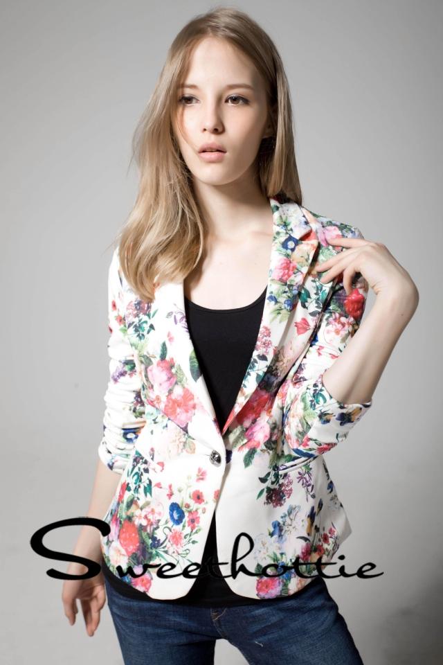 546.Zara Inspired Floral Blazer Collars & Colours