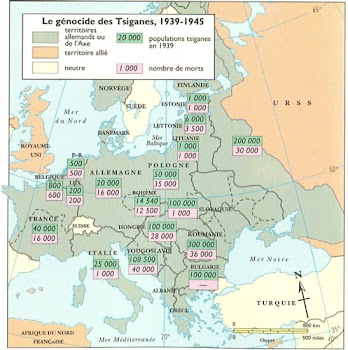 Mapa del genocidi Rròm entre 1939 e 1945