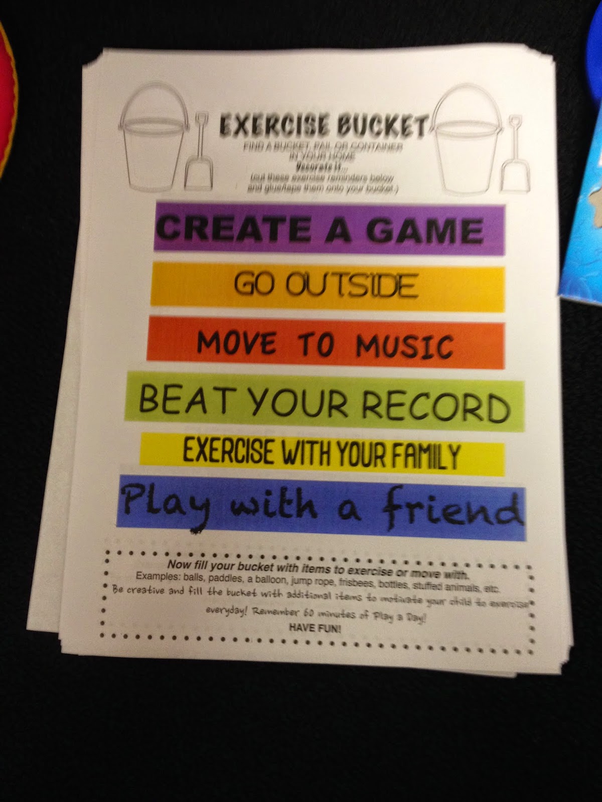 Mrs. Martinez Exercise Bucket