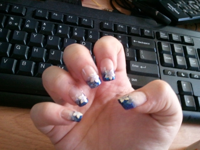 Also did my nails, glue on ones I bought from CVS! They lasted quite a while