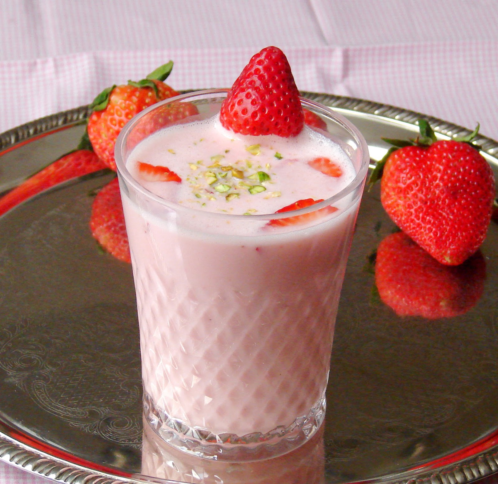 Strawberry Pistachio Milkshake