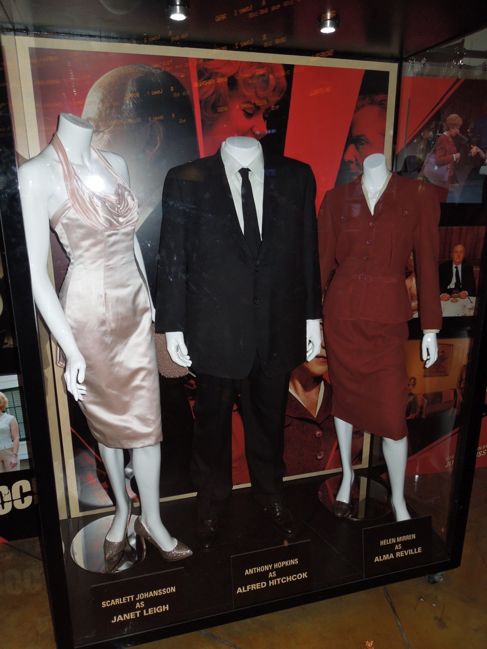 Hollywood Movie Costumes and Props Hitchcock movie costumes on display