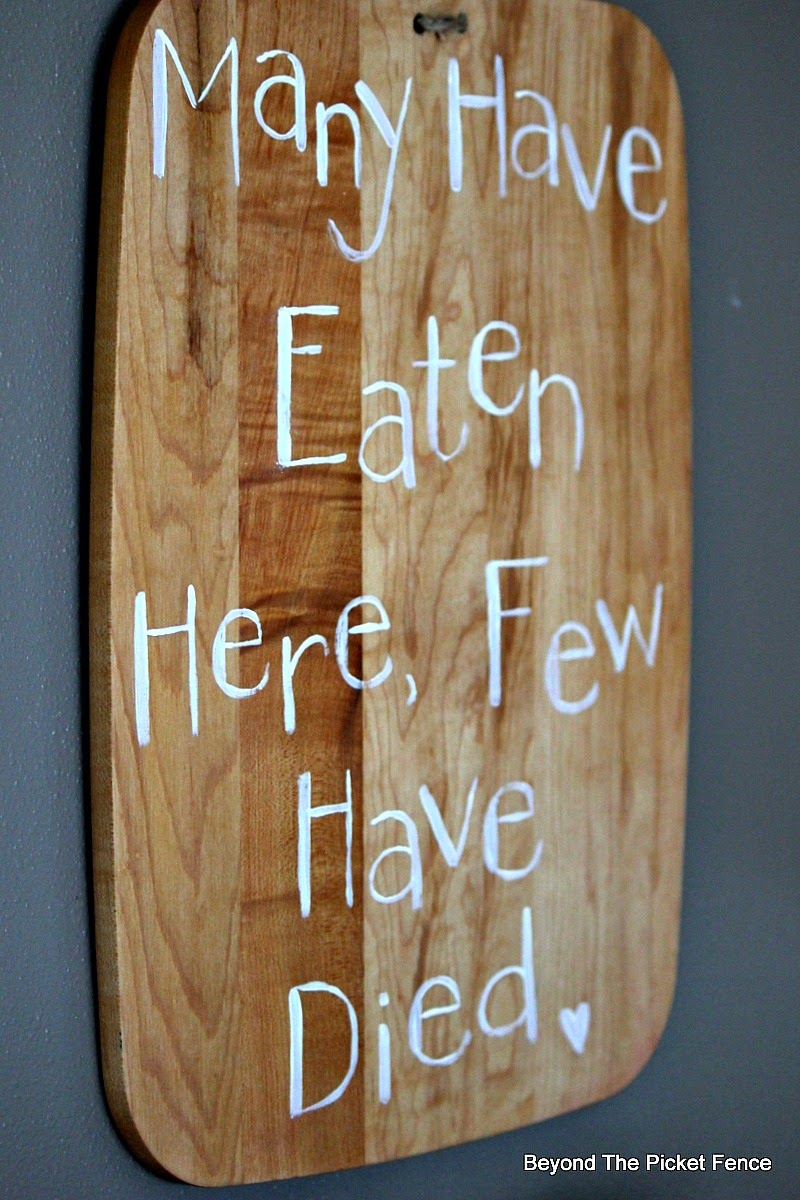Beyond The Picket Fence Simple Cutting Board With a Sense of Humor