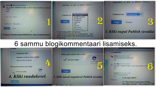 Kuidas lisada kommentaari.