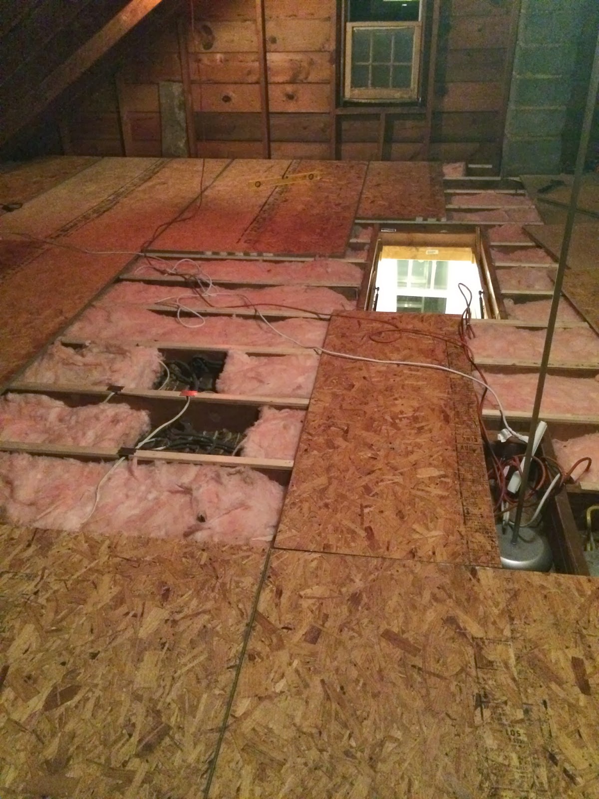 In the Little Yellow House Attic Floor Progress