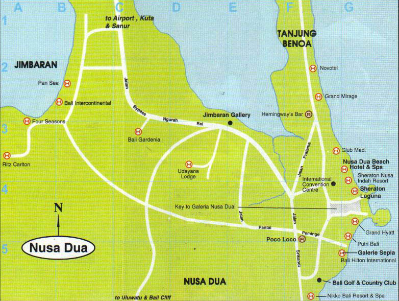 Peta Kota Peta Nusa Dua Bali