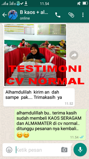 TESTIMONI PEMBELI JAS ALMAMATER CV NORMAL