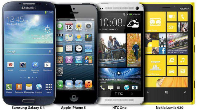 Komparasi Spek Galaxy S4, iPhone 5, HTC One, Z10 dan Lumia 920