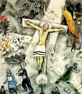 CRUCIFIXIÓN BLANCA MARC CHAGALL (1938)