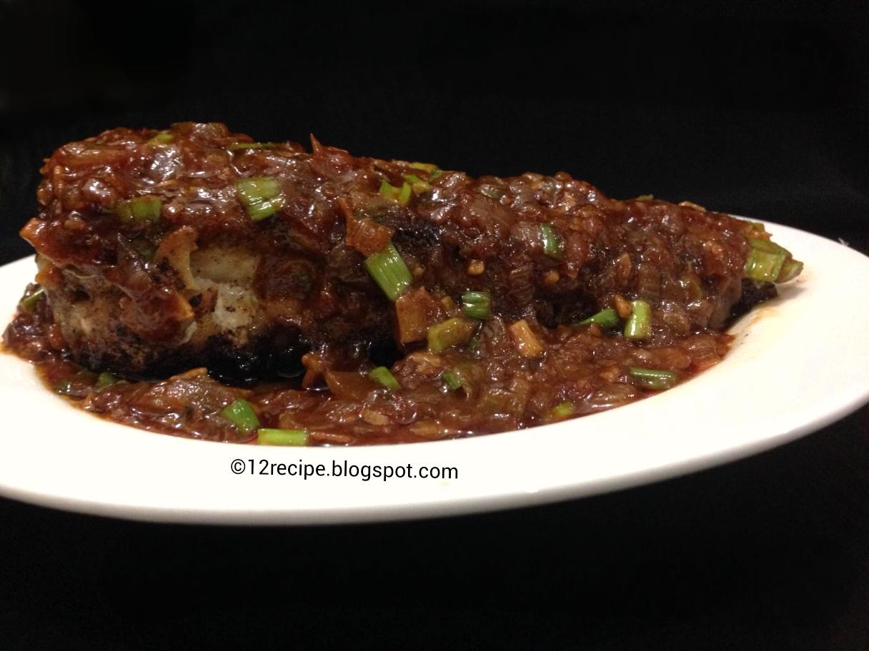 Fried Fish in Onion and Tomato Sauce Recipe Book