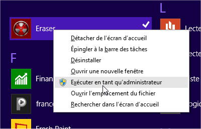 capture d'écran Windows 8