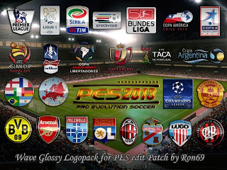 PES 2013 Wave Glossy Logopack for PESEdit Patch 2.6 / 2.7 by Ron69