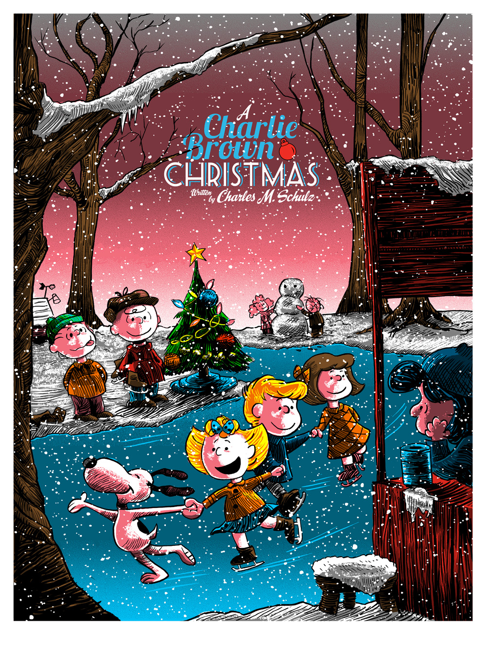 INSIDE THE ROCK POSTER FRAME BLOG: A Charlie Brown Christmas By Tim