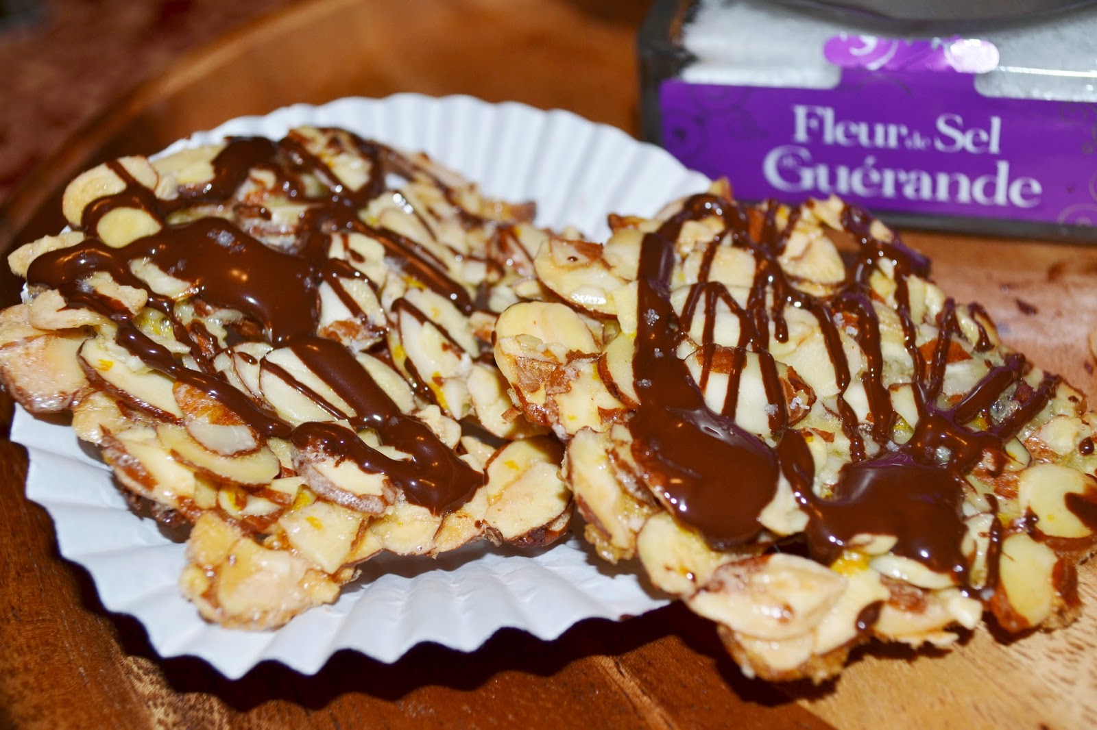 Live... Bake... Love... Dark Chocolate Almond Florentines with Orange