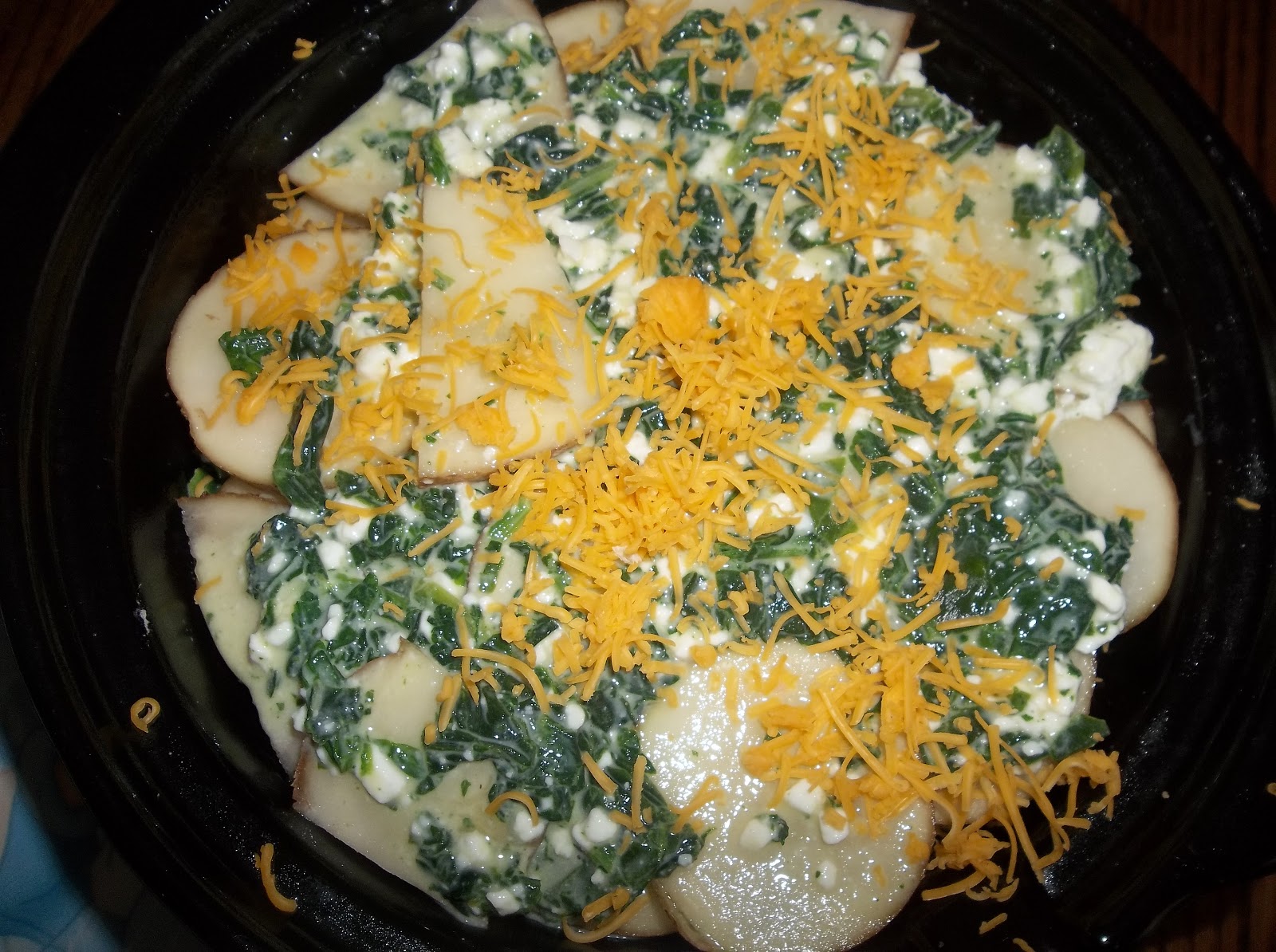 Love & Life & Learning Crock Pot Gourmet Potato Spinach Quiche