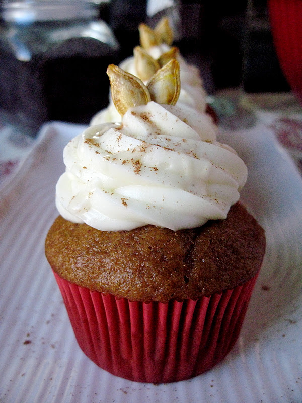 Pumpkin Cupcakes with Eggnog Buttercream Your Cup of Cake