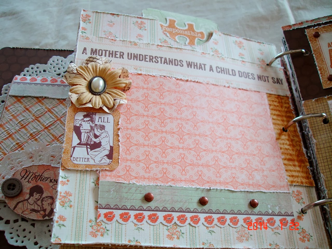 Scrapbooking by Phyllis Premade Binder Chipboard Album *Mom*