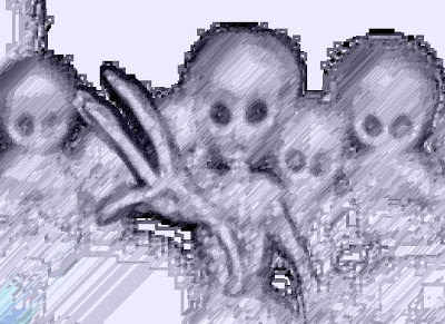 Sketch of aliens or greys