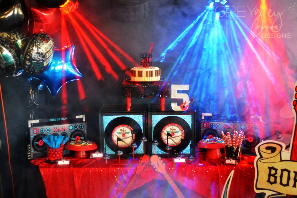 Greygrey Designs My Parties Born To Rock Party