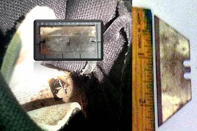 Razor Blade in Shoe (DAY),   Razor Blade Found in Garment (TPA)