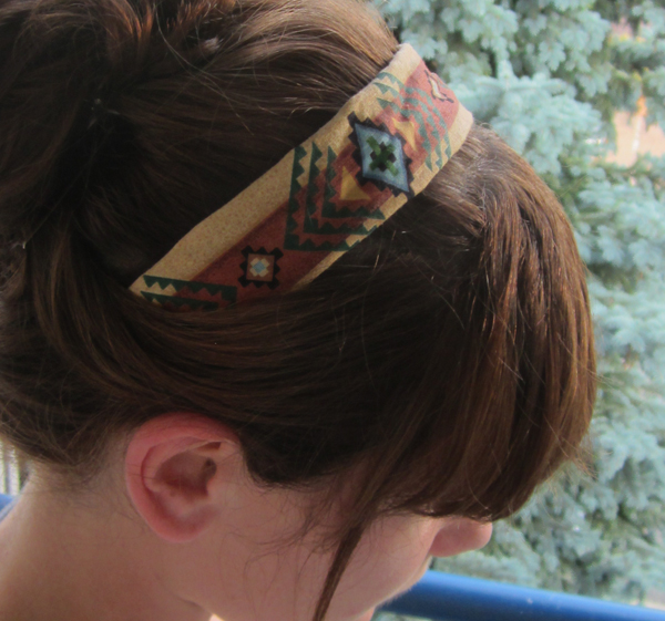 Shades Of Tangerine Tribal Half Headband (DIY)