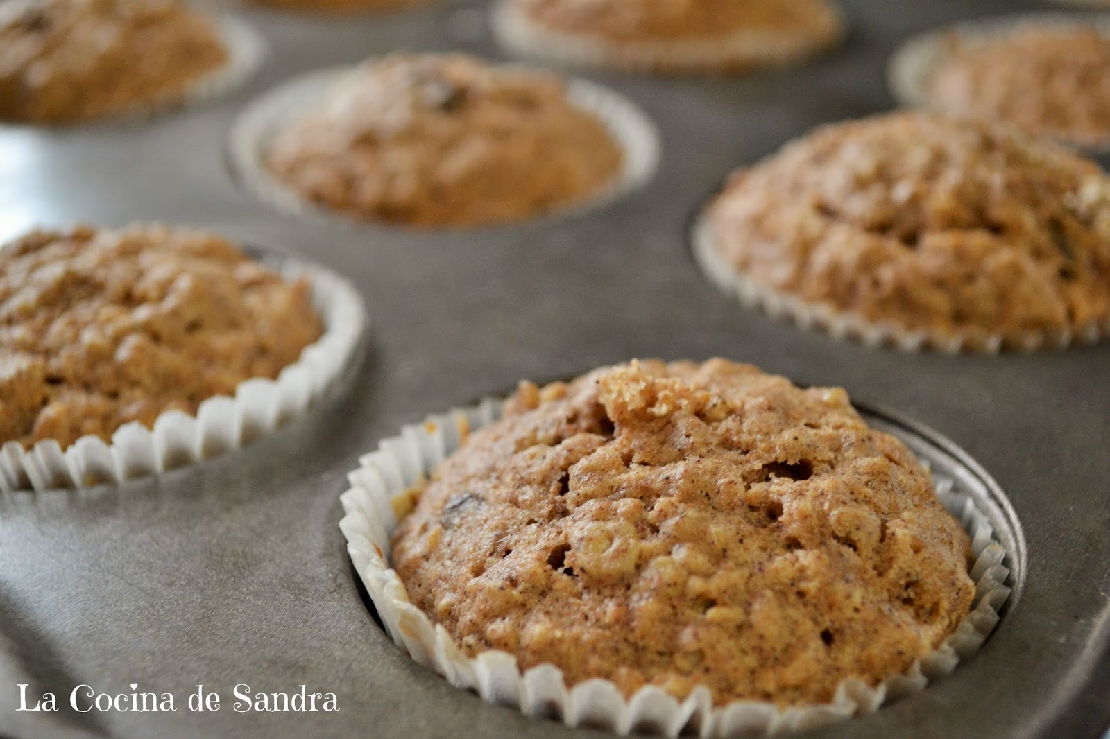 La Cocina de Sandra MUFFIN DE AVENA Y PASAS